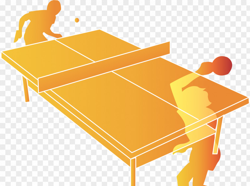 Table Tennis Silhouette PNG