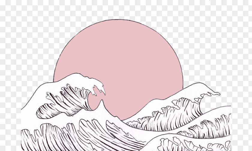 Wave The Great Off Kanagawa Drawing Wind Image PNG