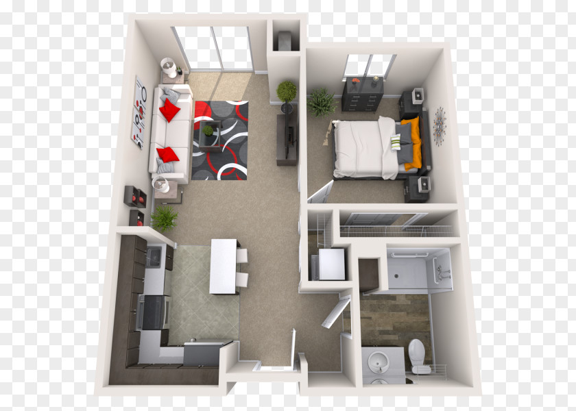 Apartment Floor Plan Treeo Orem Bedroom PNG