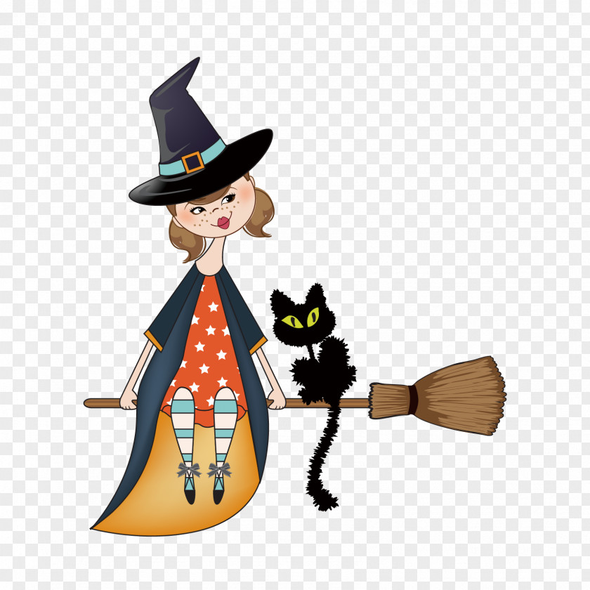 Good Witch Cat Halloween Witchcraft Vector Graphics Stock Photography PNG