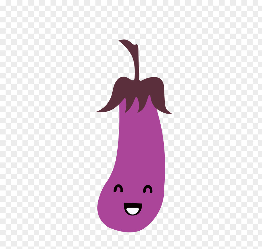 Hand-painted Cartoon Eggplant Vegetable Clip Art PNG
