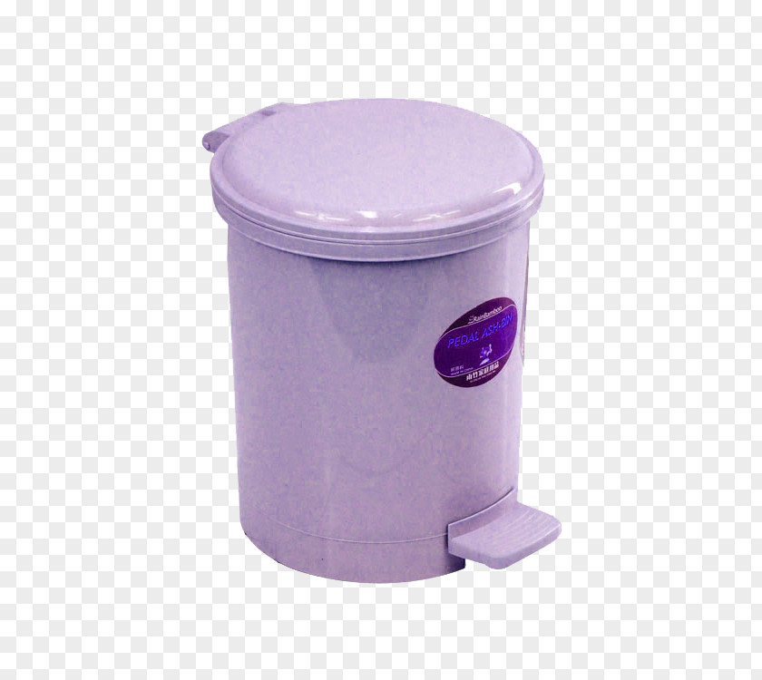 Purple Trash Can Waste Container Plastic PNG