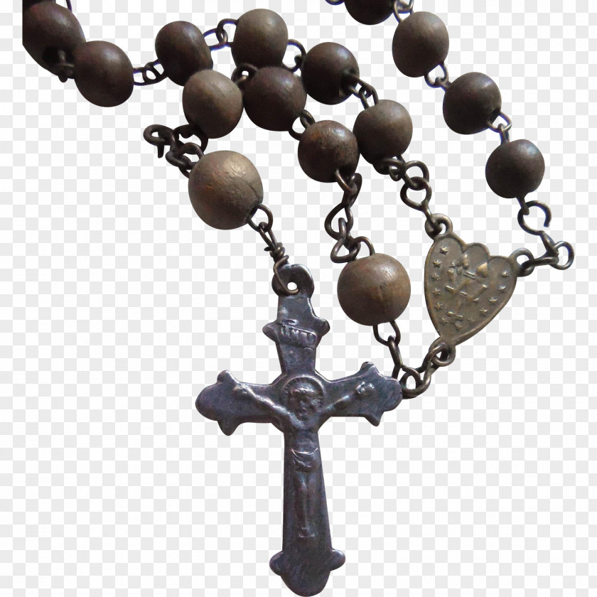 Christian Cross Rosary Crucifix Bead Jewellery PNG