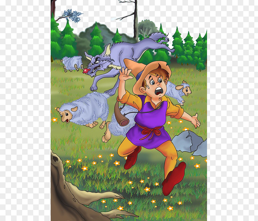 Wolf Stories Comics Gray The Boy Who Cried Tortoise And Hare Short Story Fairy Tale PNG