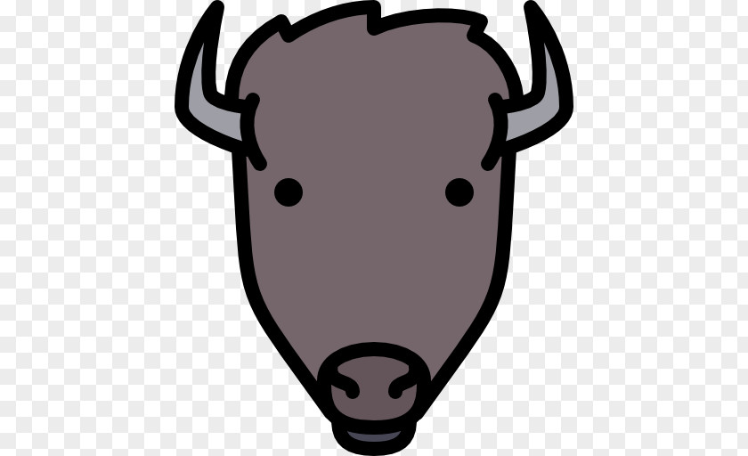 Bison Cattle Cartoon Snout Clip Art PNG