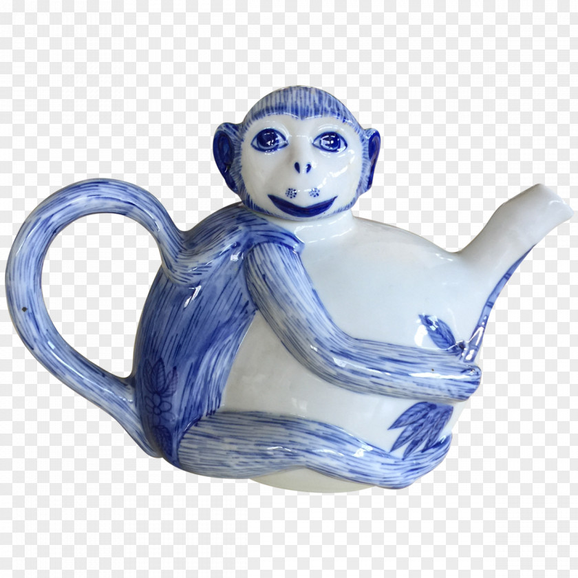 Blue And White Porcelain Bowl Teapot Meissen Tea Set PNG
