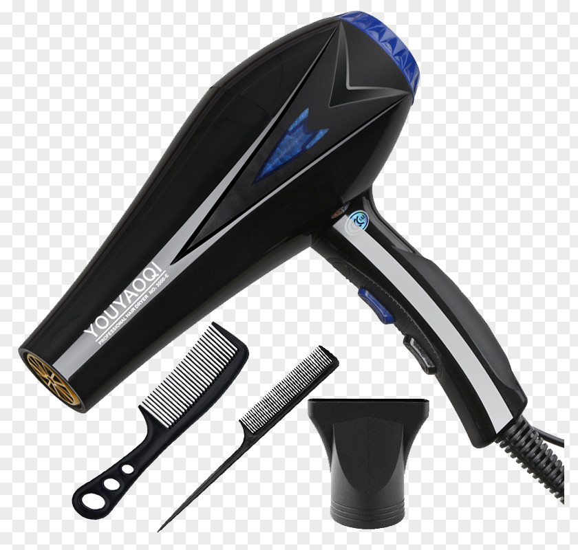Black Hair Dryer Care PNG