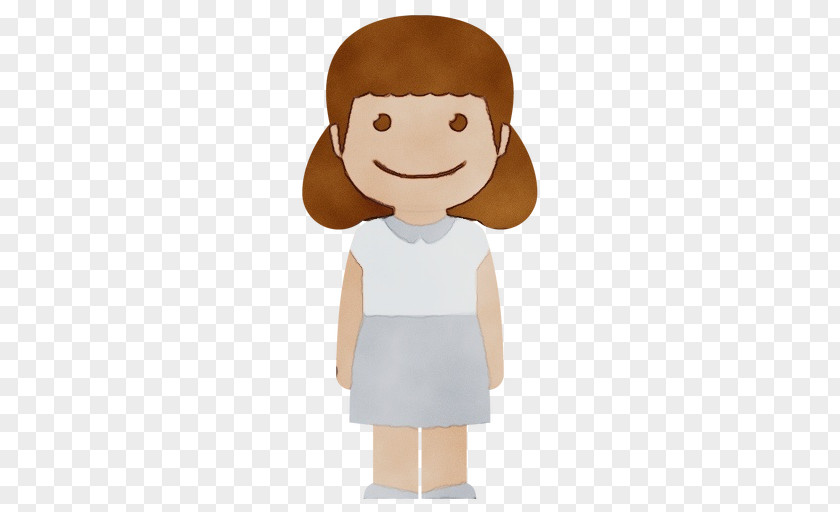 Child Smile Cartoon Animation Clip Art Brown Hair Finger PNG