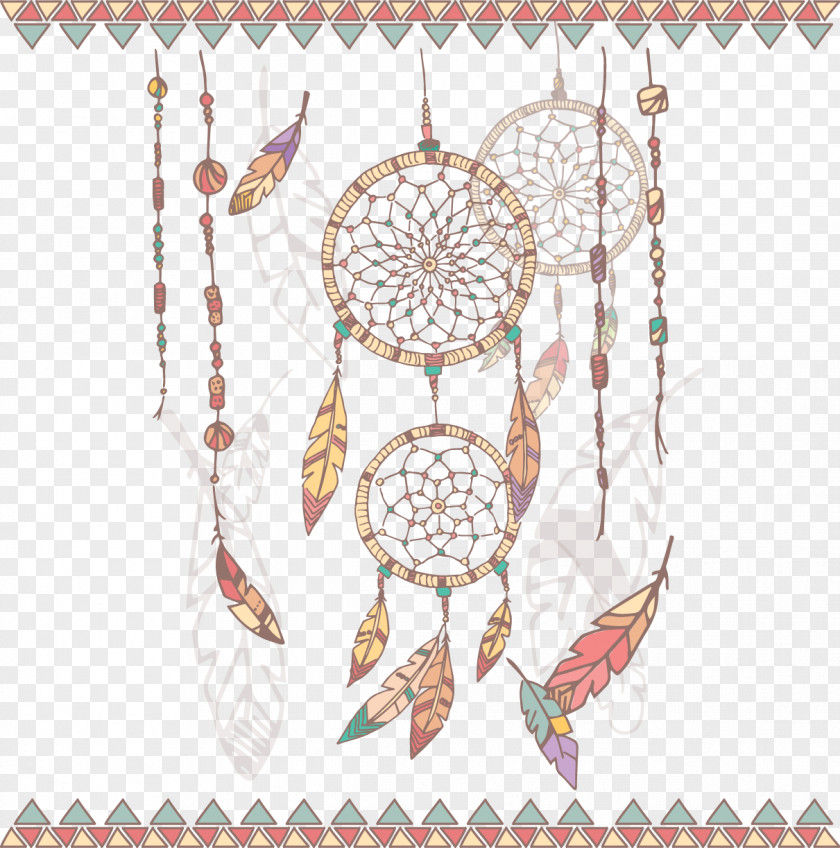 Vector Painted Dreamcatcher Paper Adhesive Wallpaper PNG