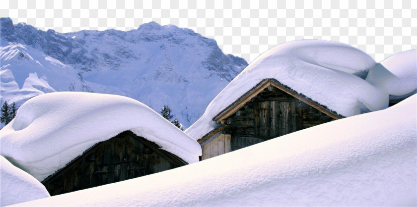 Snow Village House Roof PNG