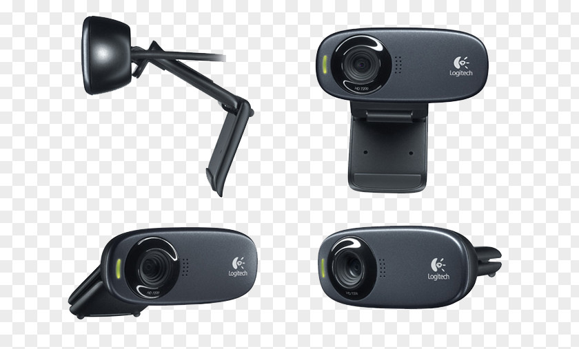 Black Camera Microphone Webcam High-definition Video 720p USB PNG