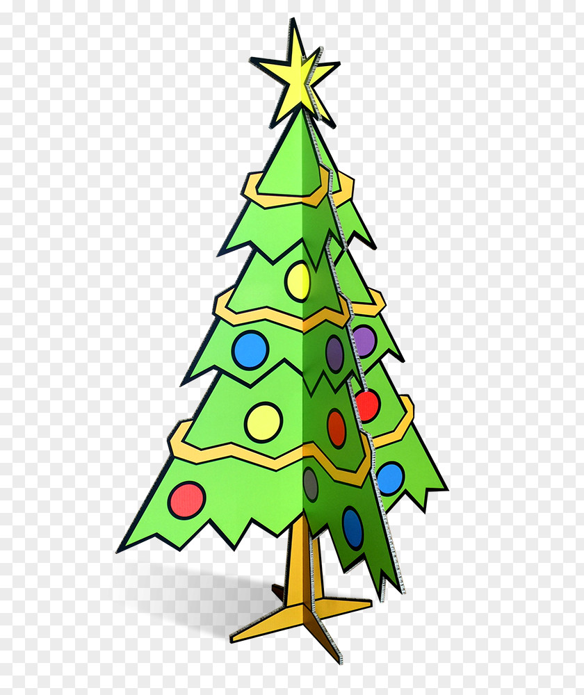 Christmas Tree Cardboard Point Of Sale Display Spruce PNG