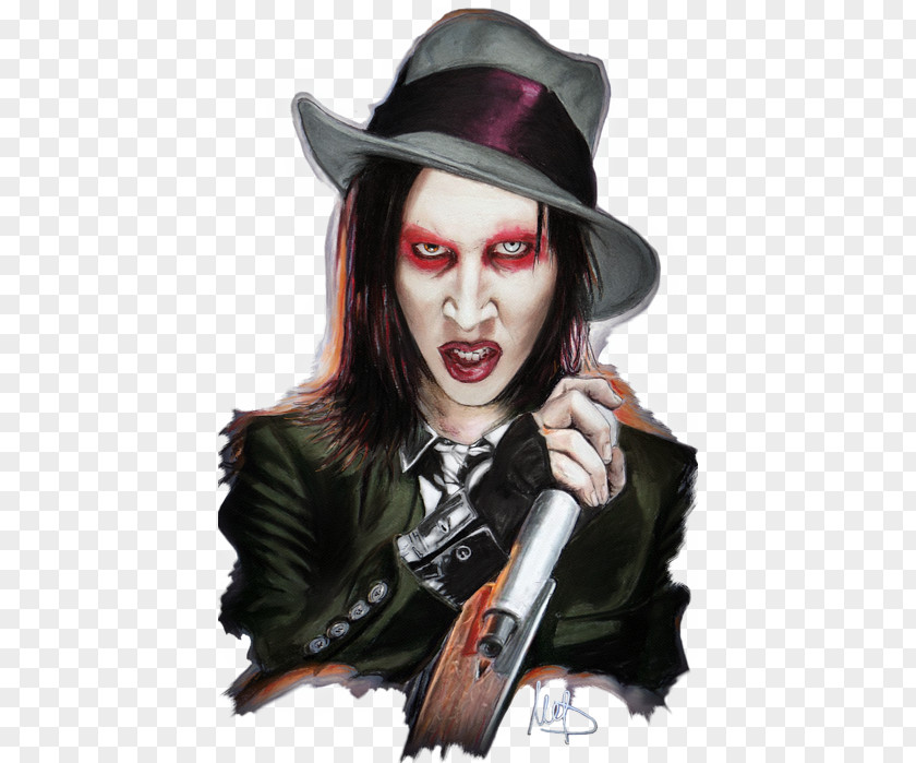 Marilyn Manson Vampire Mad Hatter Headgear Supervillain PNG