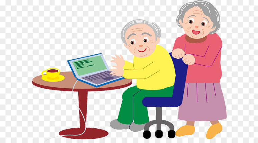 Computer Old Age Clip Art Illustration PNG