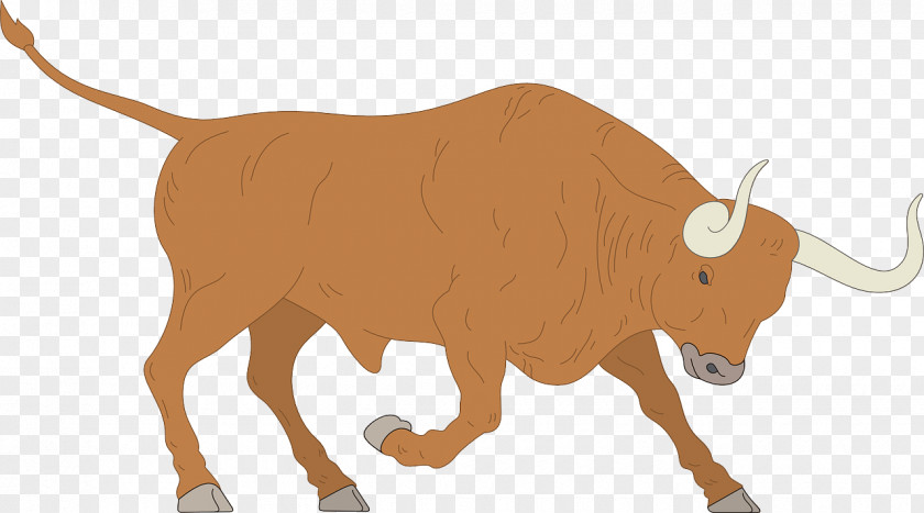Ferocious Bull Cattle Drawing Clip Art PNG