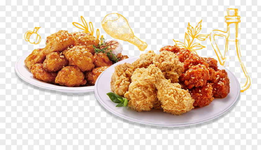 Fried Chicken Korean Cola Pizza Lotteria PNG
