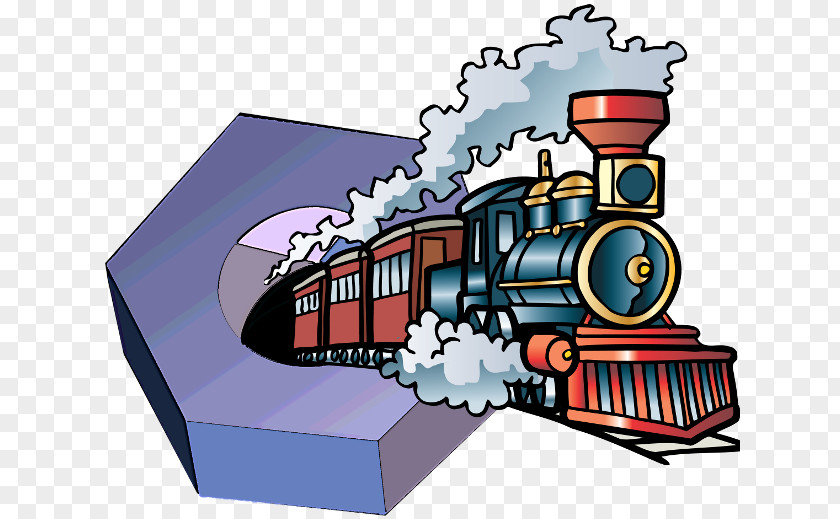 Train Rail Transport Clip Art Illustration Steam Locomotive PNG