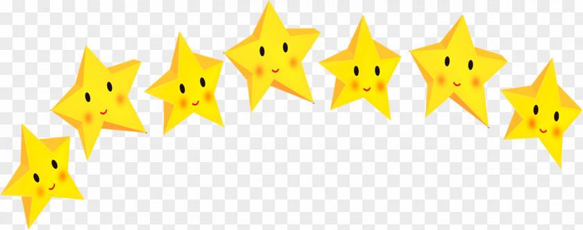 Yellow Smiley Face Little Star Clip Art PNG