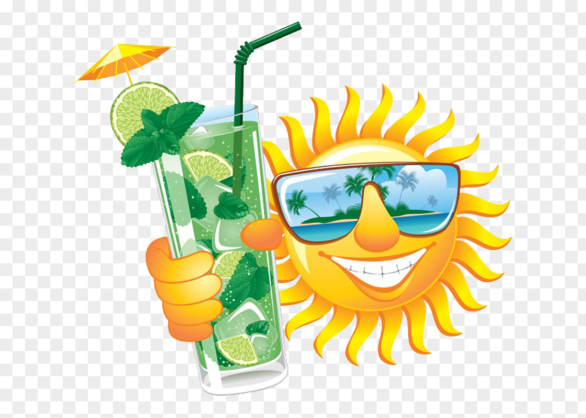 Drink The Juice Of Sun Summer Clip Art PNG