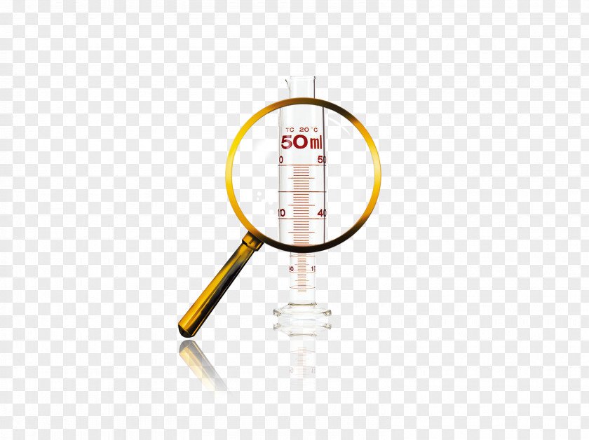 Golden Magnifying Glass PNG