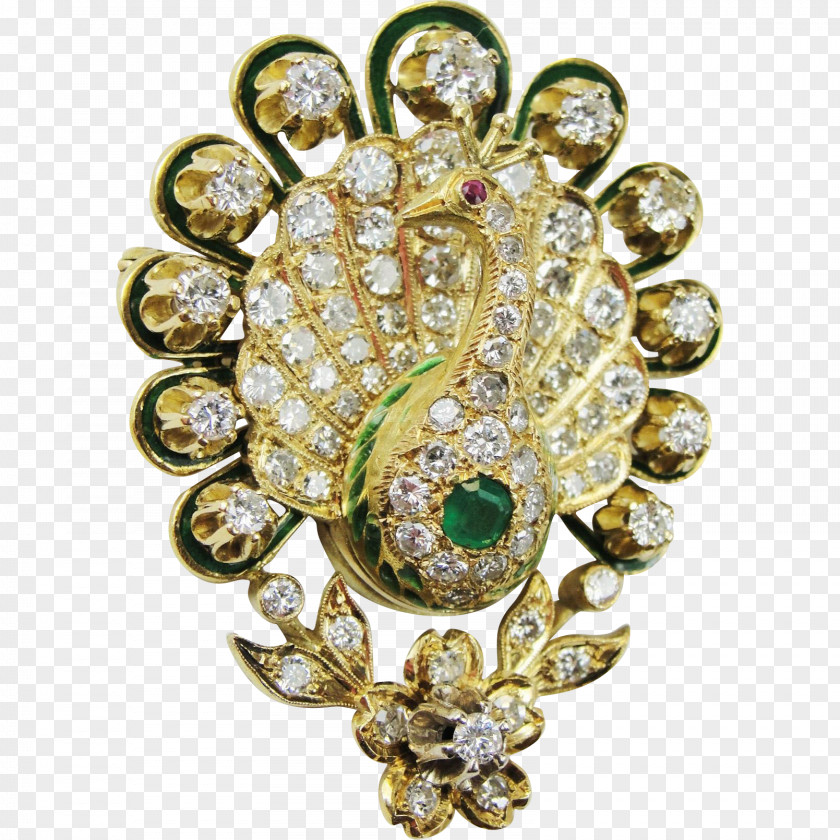 Peacock Jewellery Gemstone Brooch Bling-bling Clothing Accessories PNG