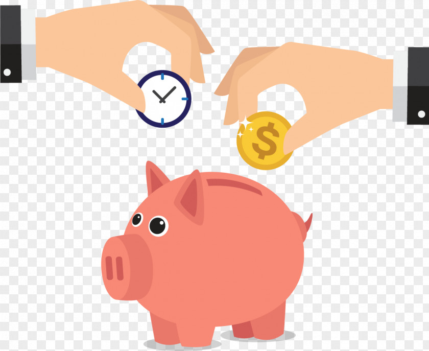Pink Piggy Banks Bank Saving Money PNG