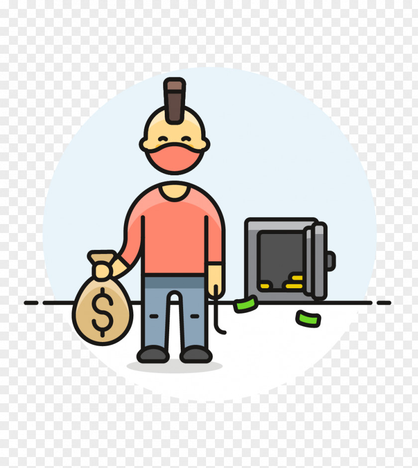 Rolling Construction Worker Theft Cartoon PNG