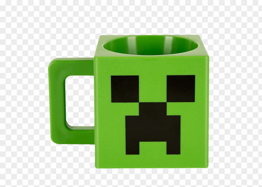 Creeper Minecraft Plastic Face Mug Jinx TNT PNG