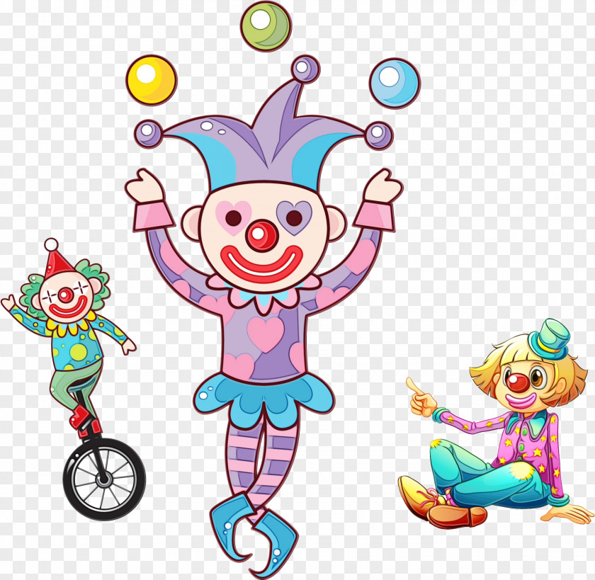 Sticker Character Circus Cartoon PNG