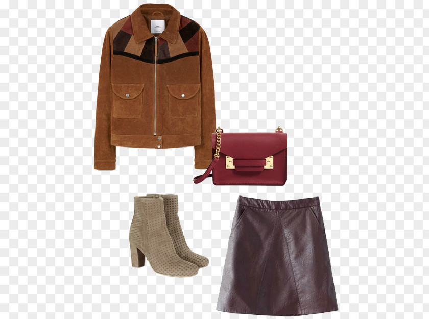 Suede Leather Handbag Fashion PNG