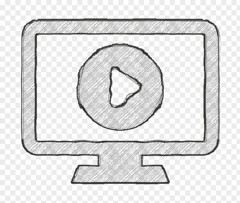 Movie On Monitor Screen Icon Play Computer PNG