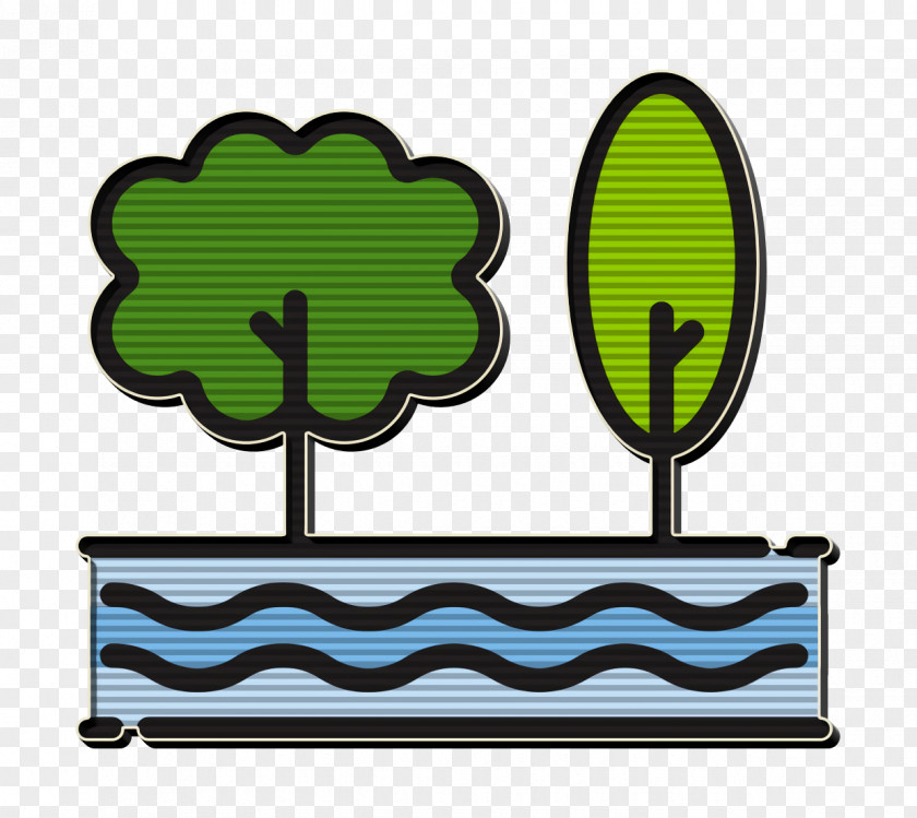 Nature Icon Forest River PNG