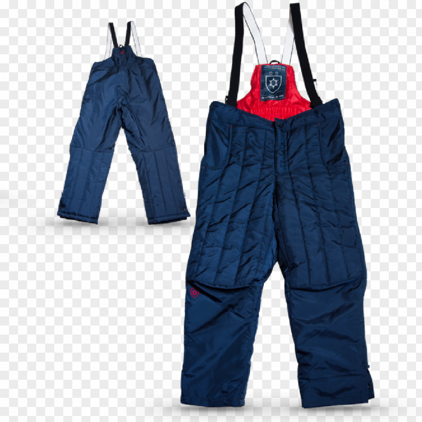 Jeans Cobalt Blue Hockey Protective Pants & Ski Shorts Overall PNG