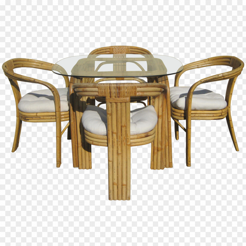 Rattan Furniture Table Chair Dining Room PNG