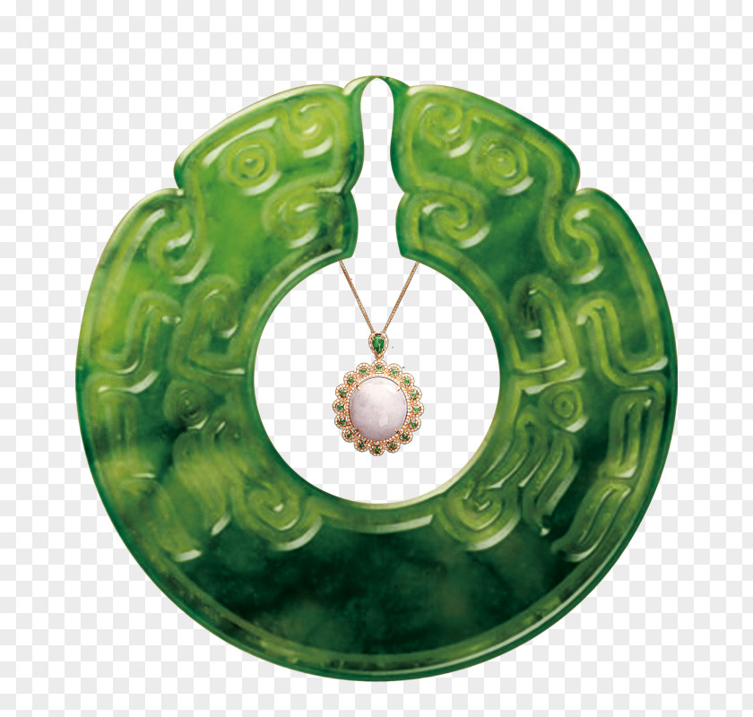 Emerald Pearl Pendant On China Chinese Jade PNG