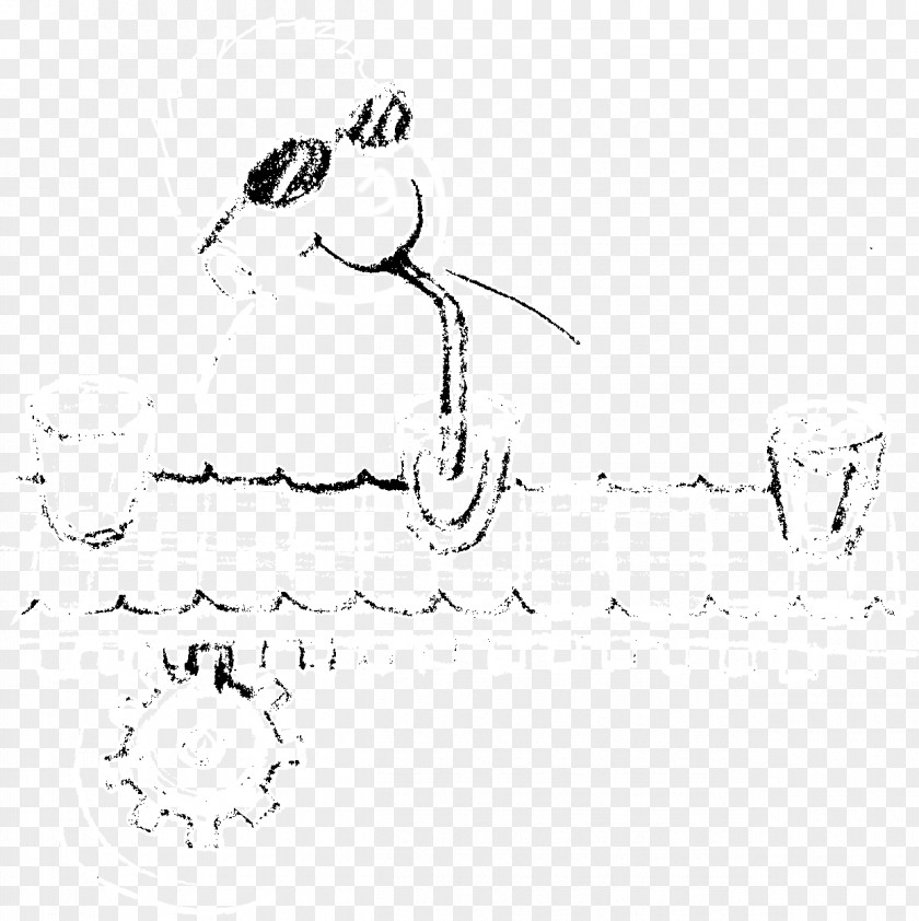 Hadoop Line Art Mammal Sketch PNG