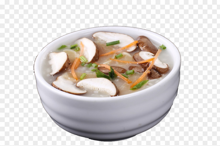 Mushroom Chicken Porridge Congee Breakfast Barbecue Grill PNG