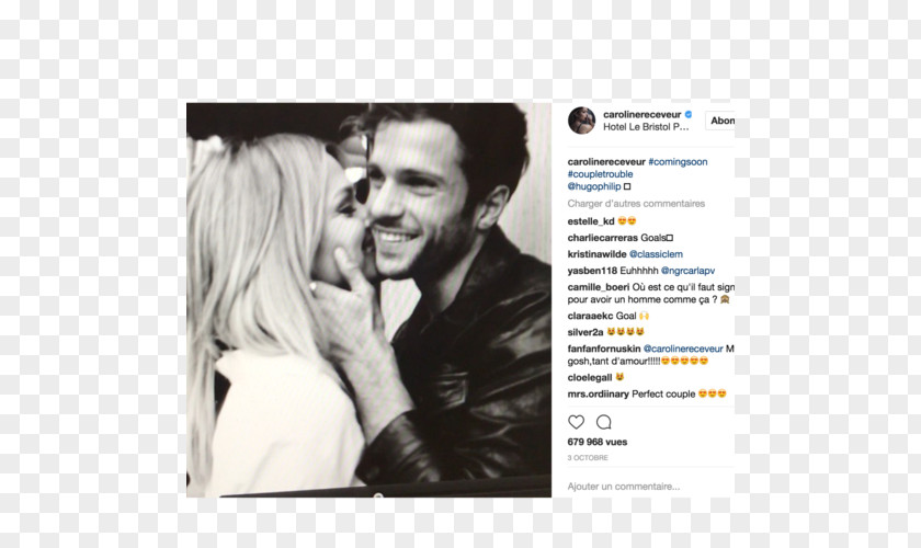 Caroline Receveur Secret Story Déclaration D'amour Instagram Closer Love PNG