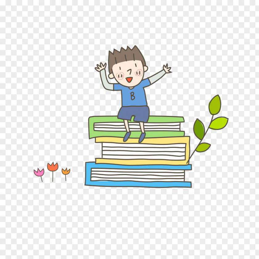 Cartoon Book Student Drawing Animation PNG