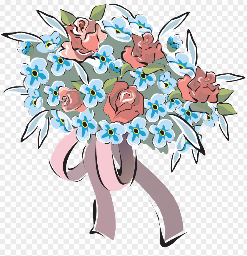 Wedding Cloak Floral Design Flower Bouquet Clip Art PNG