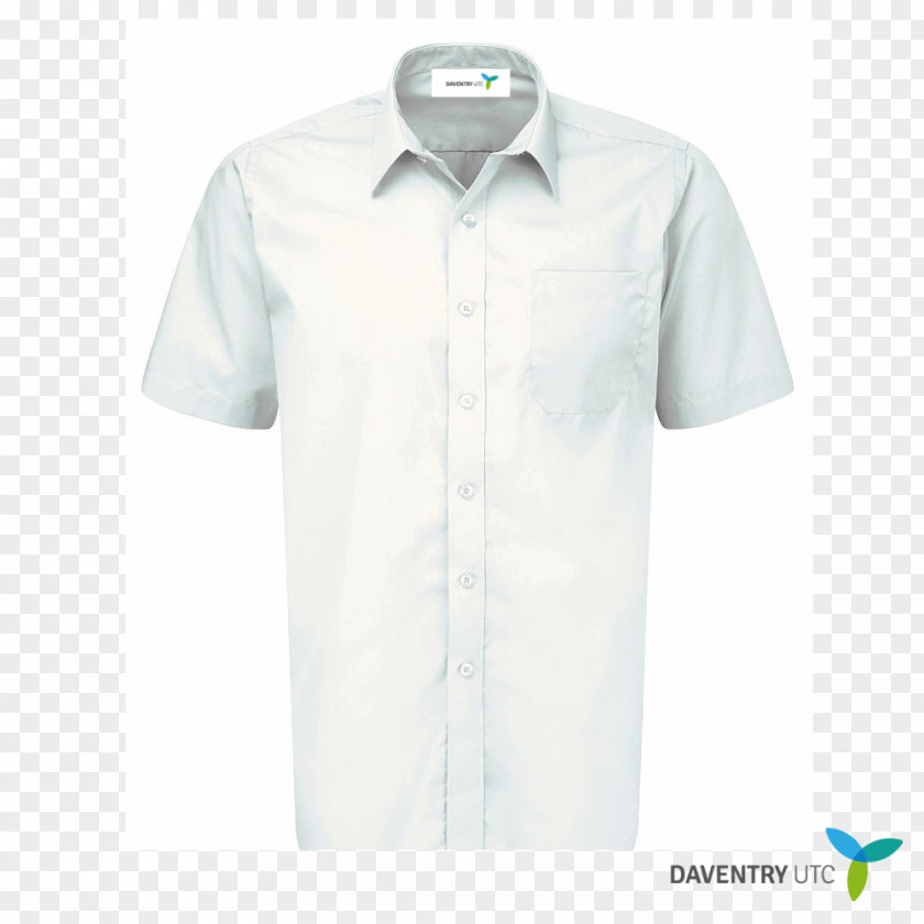White Short Sleeve Dress Shirt T-shirt Collar PNG