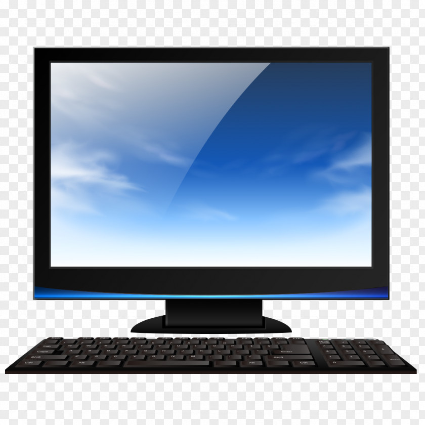 Display And Keyboard Computer Laptop LED-backlit LCD Monitor Output Device PNG