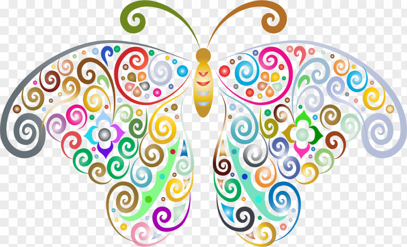 Flourish Butterfly Graphic Design Clip Art PNG