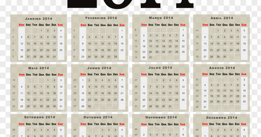 Calendario PhotoScape Calendar GIMP PNG