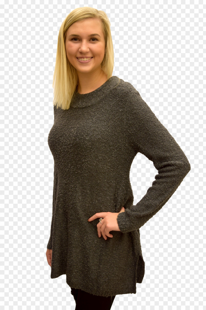 Charcoal Long-sleeved T-shirt Shoulder Sweater PNG