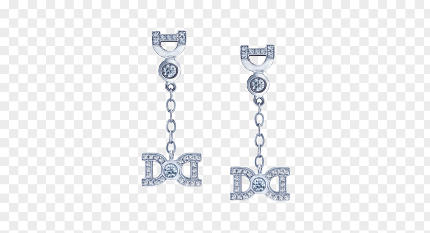 I,DO Double-D Diamond Earrings Earring PNG