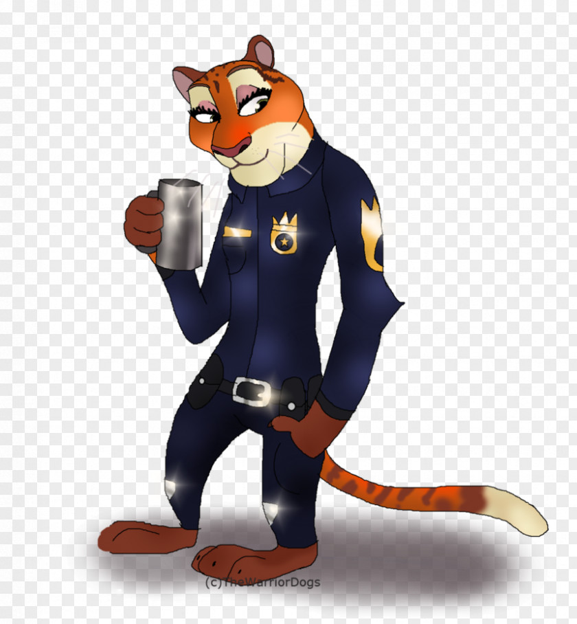 Officer Fangmeyer Carnivora Cartoon Character Mascot Figurine PNG