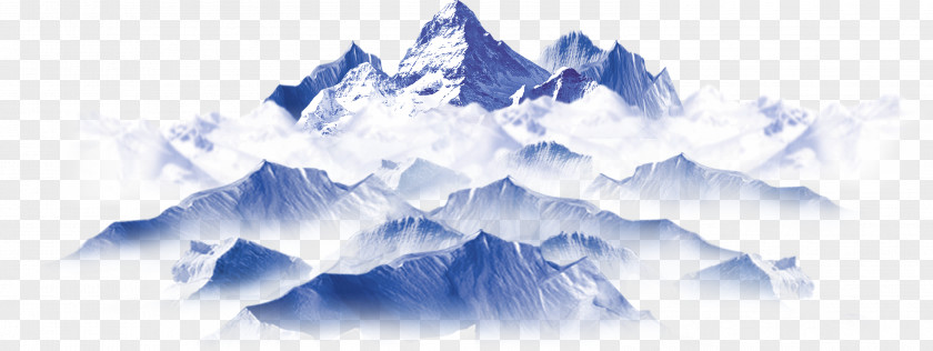 Blue Atmosphere Iceberg Decoration Pattern Fundal Download PNG