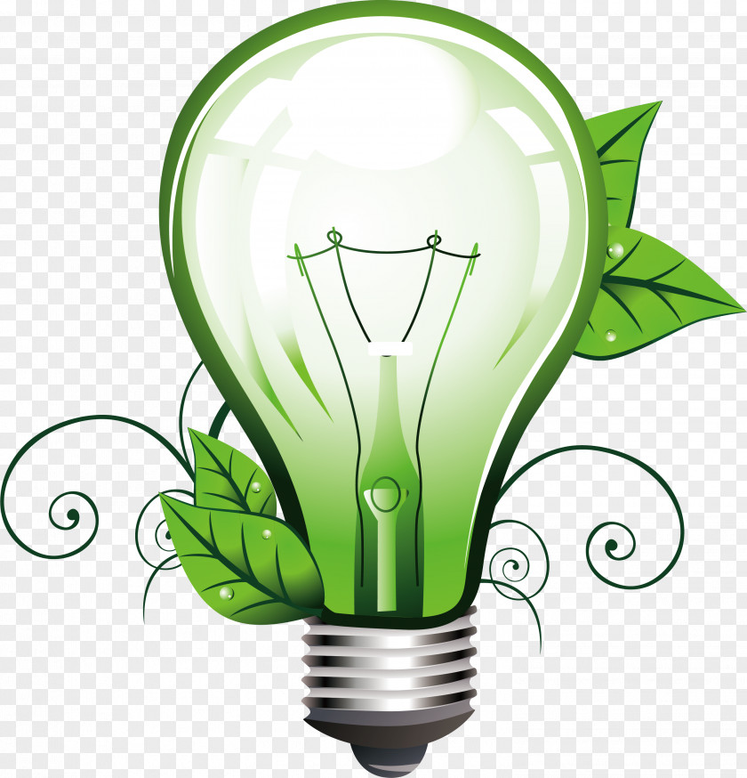 Green Light Bulb Incandescent Lighting PNG
