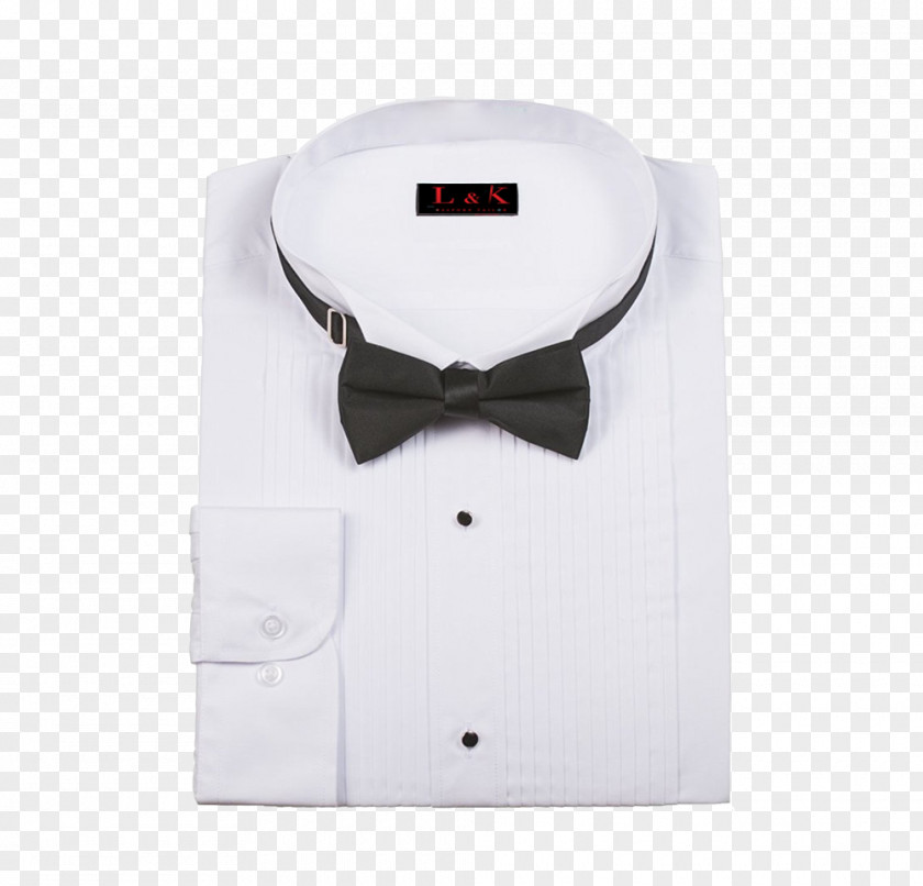 T-shirt Bow Tie Collar Dress Shirt Tuxedo PNG
